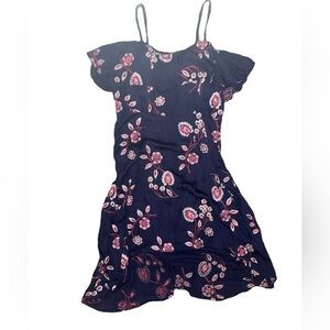 Aqua Floral Hi-lo Dress